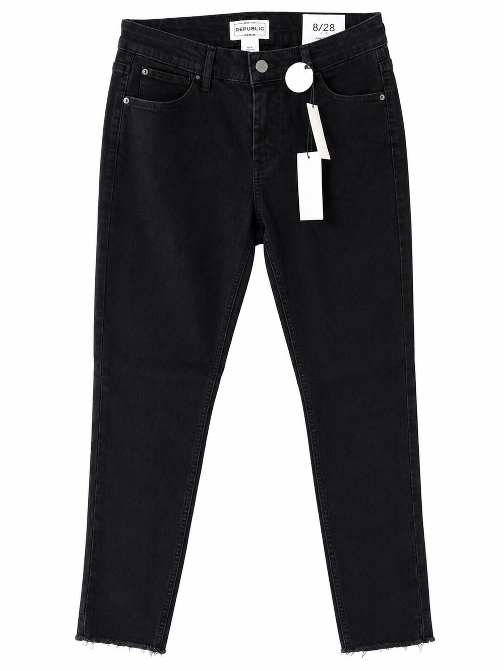 For The Republic Denim Black Ankle Jeans Size 8/28